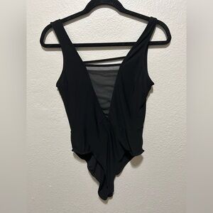 Forever 21 Black Thong Bodysuit – Size Large